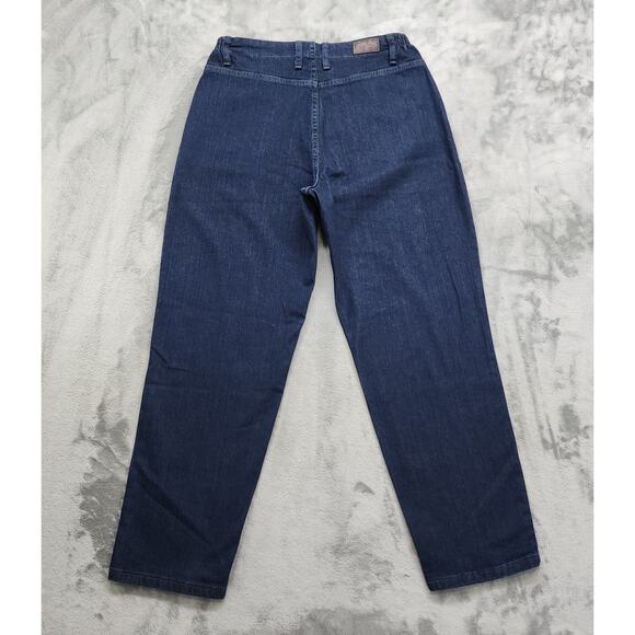 Lee Jeans Womens 12 SHORT Blue Relaxed Fit Side Elastic Mid Rise Stretch Denim - Picture 3 of 13